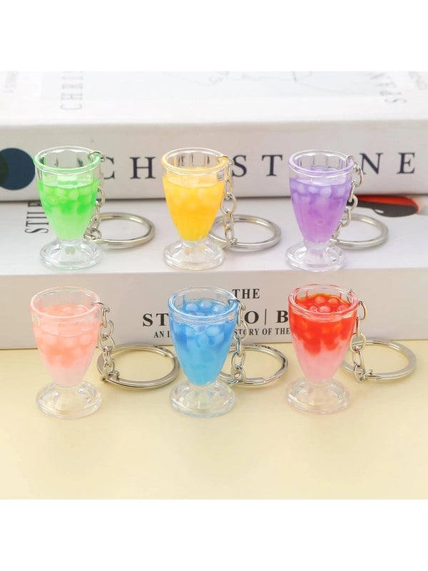 Casual Minimalist Cup Alloy Bag Pendant Keychain