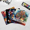 4 Pcs Skull Coloring Book Set Mindfulness Art Books for Adults 