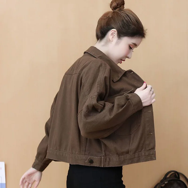 Ueong Ueong Autumn Casual Coat Female Autumn Versatile Thin 2024 New Loose Show Thin Korean Version Of The Tooling Jacket Tide