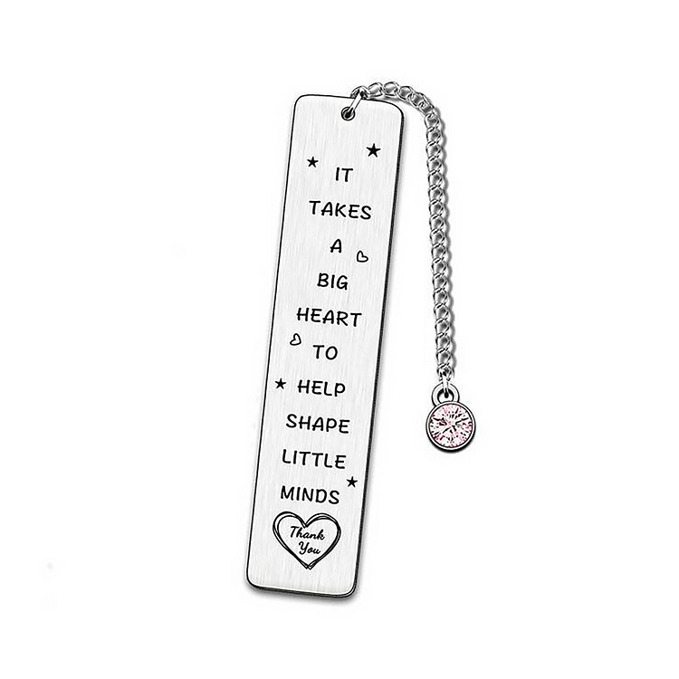 It Takes A Big Heart To - Stainless Steel Bookmarks with Chain