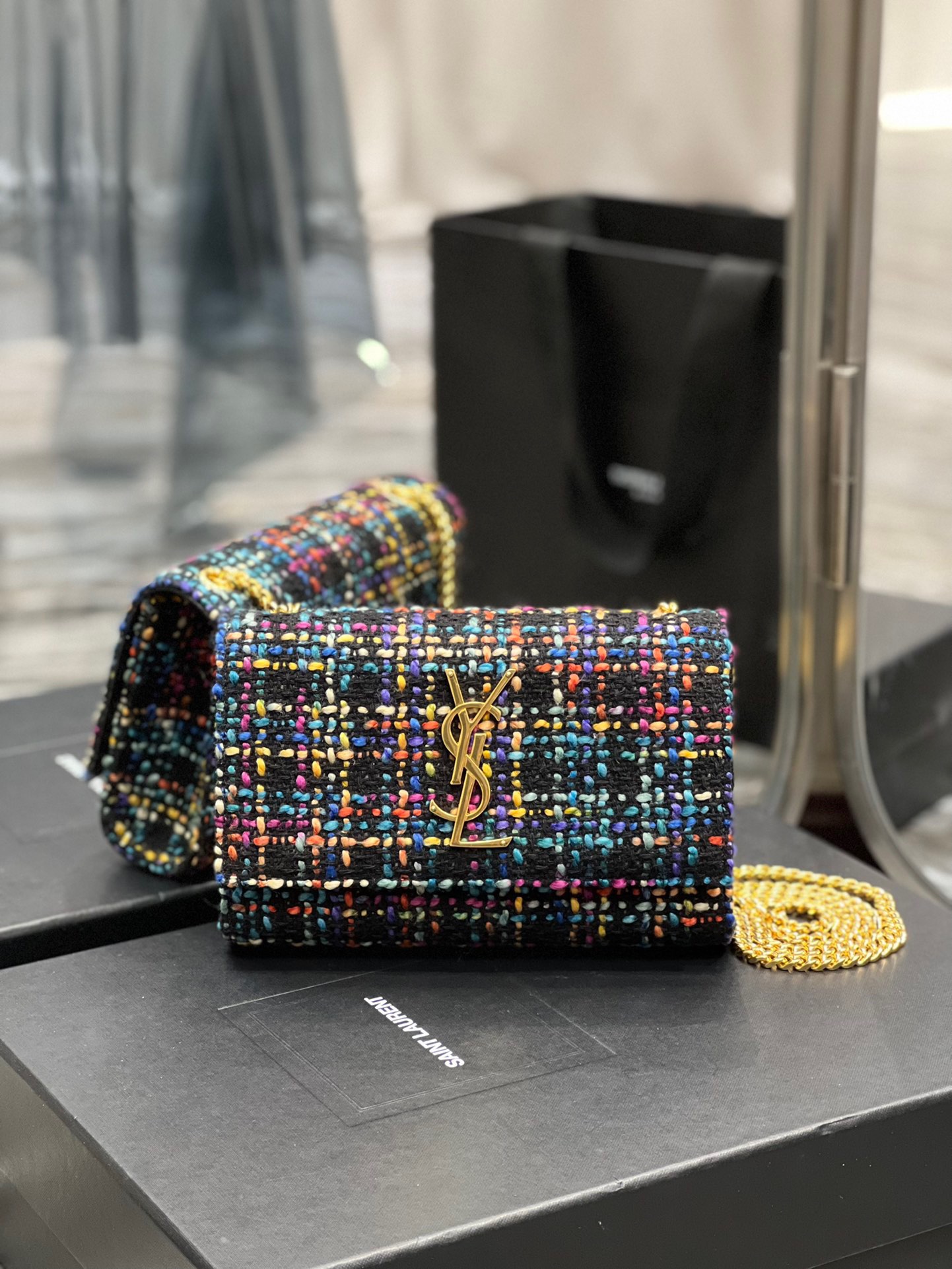 YSL Kate Bag in Colorful Tweed
