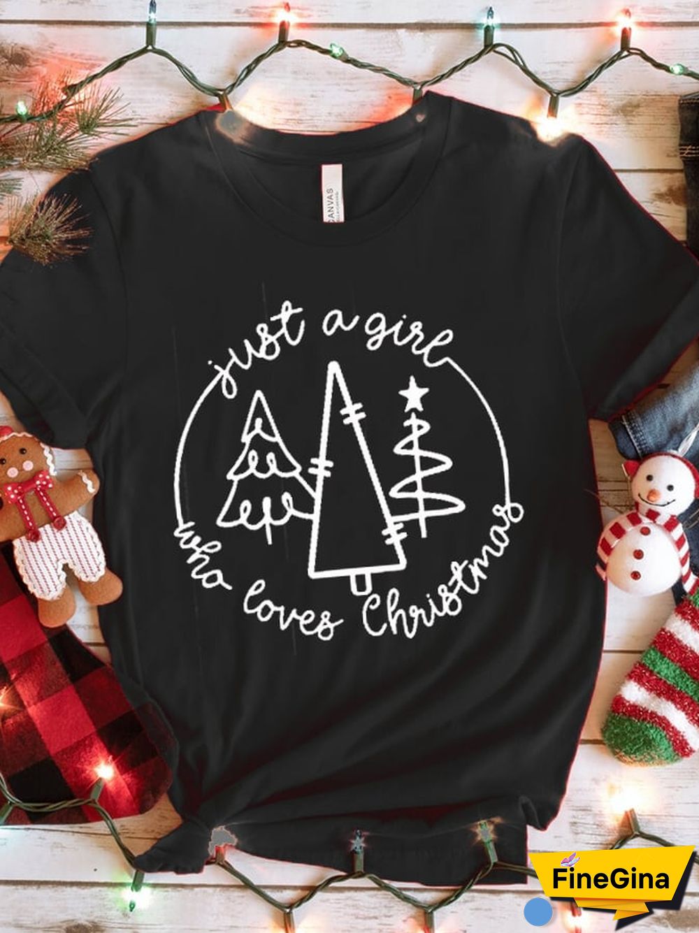 Women's Just A Girl Who Loves Christmas T-Shirt