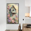 (45*75cm)Flower Birdhouse - Full Square Drill Diamond Painting
