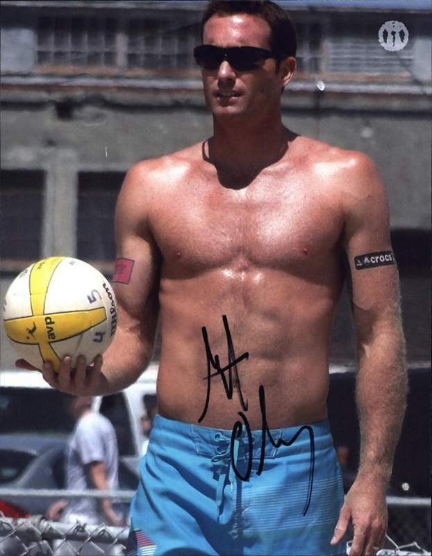 Matt Olson authentic signed AVP volleyball 8x10 Photo Poster painting W/Cert Autographed 02