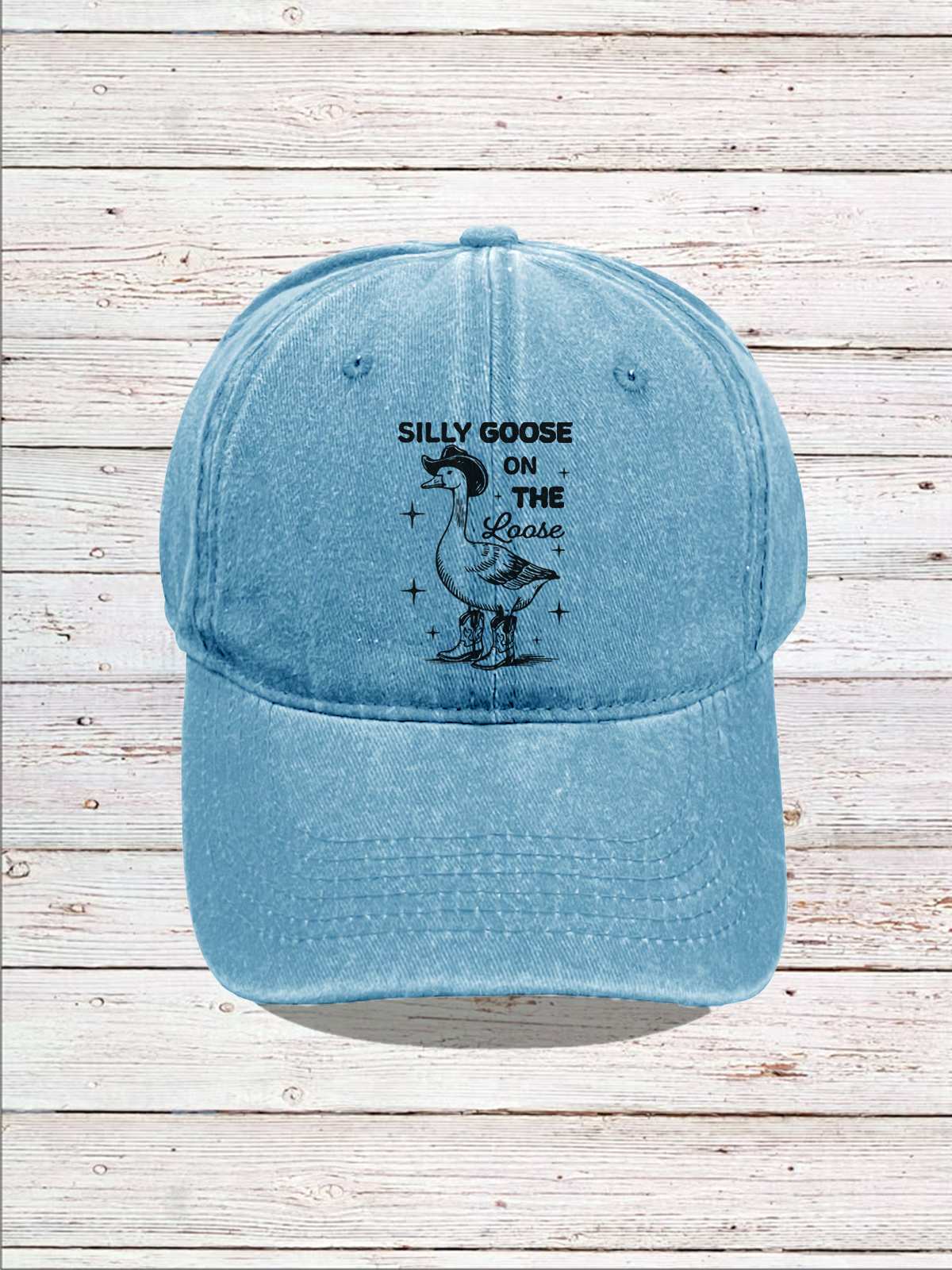 Western Style Retro Washed Distressed Letter Print Baseball Cap