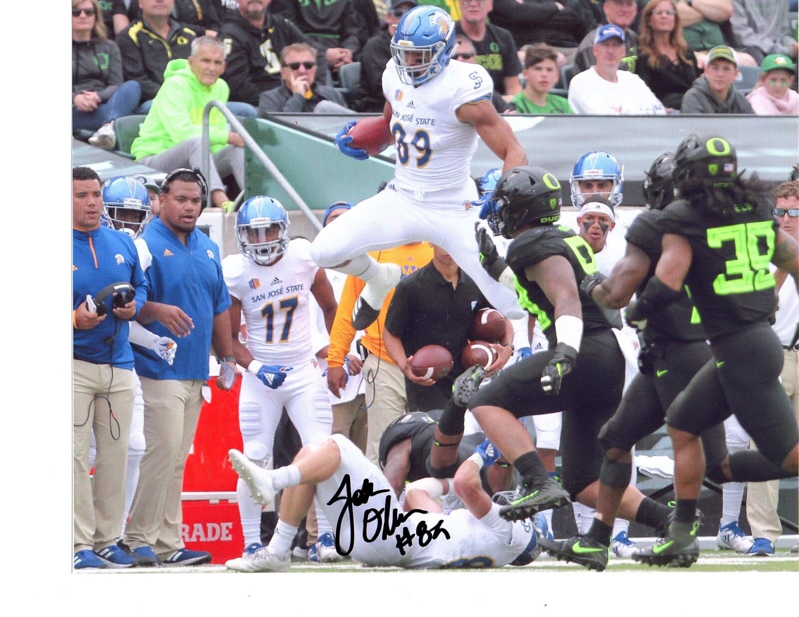 Josh Oliver San Joe State Spartans signed autographed 8x10 football Photo Poster painting d