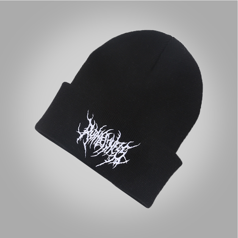 Sopula Trendy Gothic Street Punk Embroidered Knitted Hat - SOPULA
