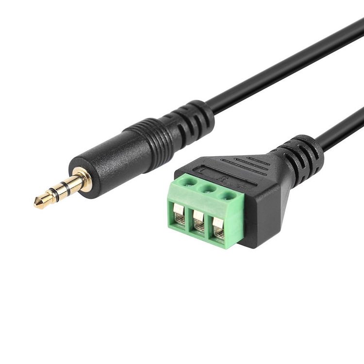 3.5mm 3 Pole Stereo Male to AV Screw Video Shield 30cm Balun Terminal Cable