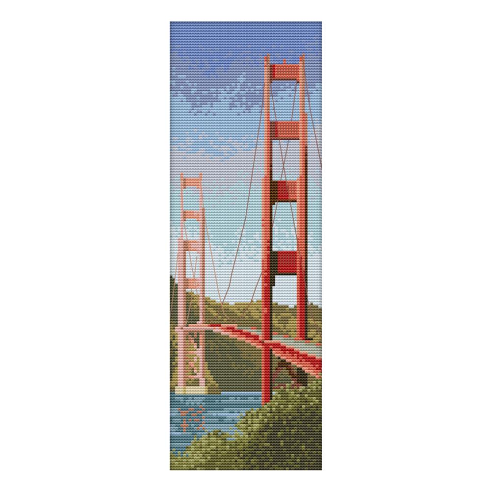 

Golden Gate Bridge - 14CT Stamped Cross Stitch - 16*38cm, 501 Original
