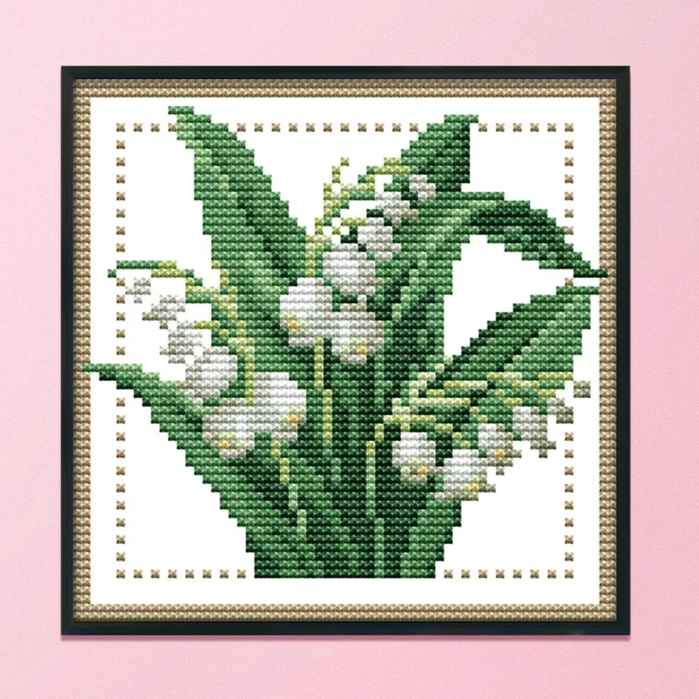 14ct Stamped Cross Stitch - Flower(17*17cm)