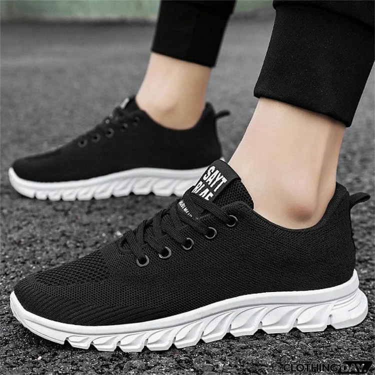 Korean Style Men Lace Up Extra Breathable Mesh Running Sneakers Shoes