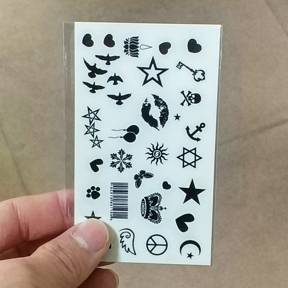 Waterproof Temporary Tattoo Sticker on body little birds stars love tatto ear face eye flash tatoo fake tattoos for girl women