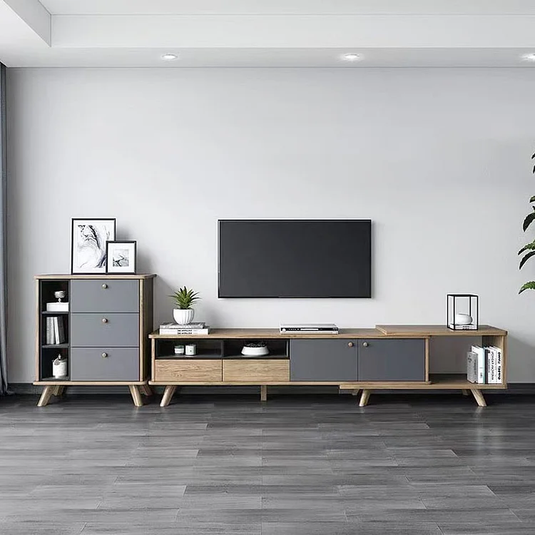 Homemys 70.8"Modern Multifunctional Telescopic TV Stand