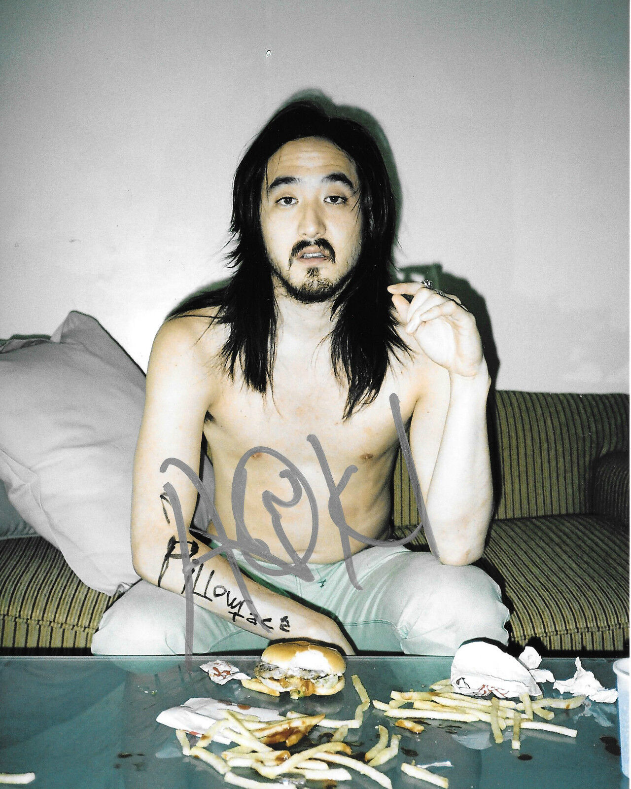 GFA Electro House Musician * DJ STEVE AOKI * Signed 8x10 Photo Poster painting AD2 COA