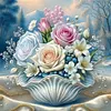 Shell Flowers-11CT Stamped Cross Stitch 40*40cm/15.75*15.75in tapestrymarket