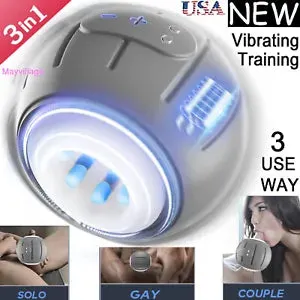 Male Masturbaters Automatic Vibrating Cup Open-Ended Stroker Machine Men  Sex Toy