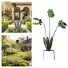 Metal Carnivorous Plant Garden Stake Weatherproof Large Venus Flytrap Plant Sculpture Rust Proof Painted Carnivorous Plants Garden Stake For Outdoor Gardens And Courtyards