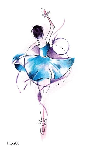 52 Kinds Watercolor Animals Fake Tattoos Temporary Cat Flamingo Wolf Whale Fox Butterfly Waterproof Tatto Stickers Small Size