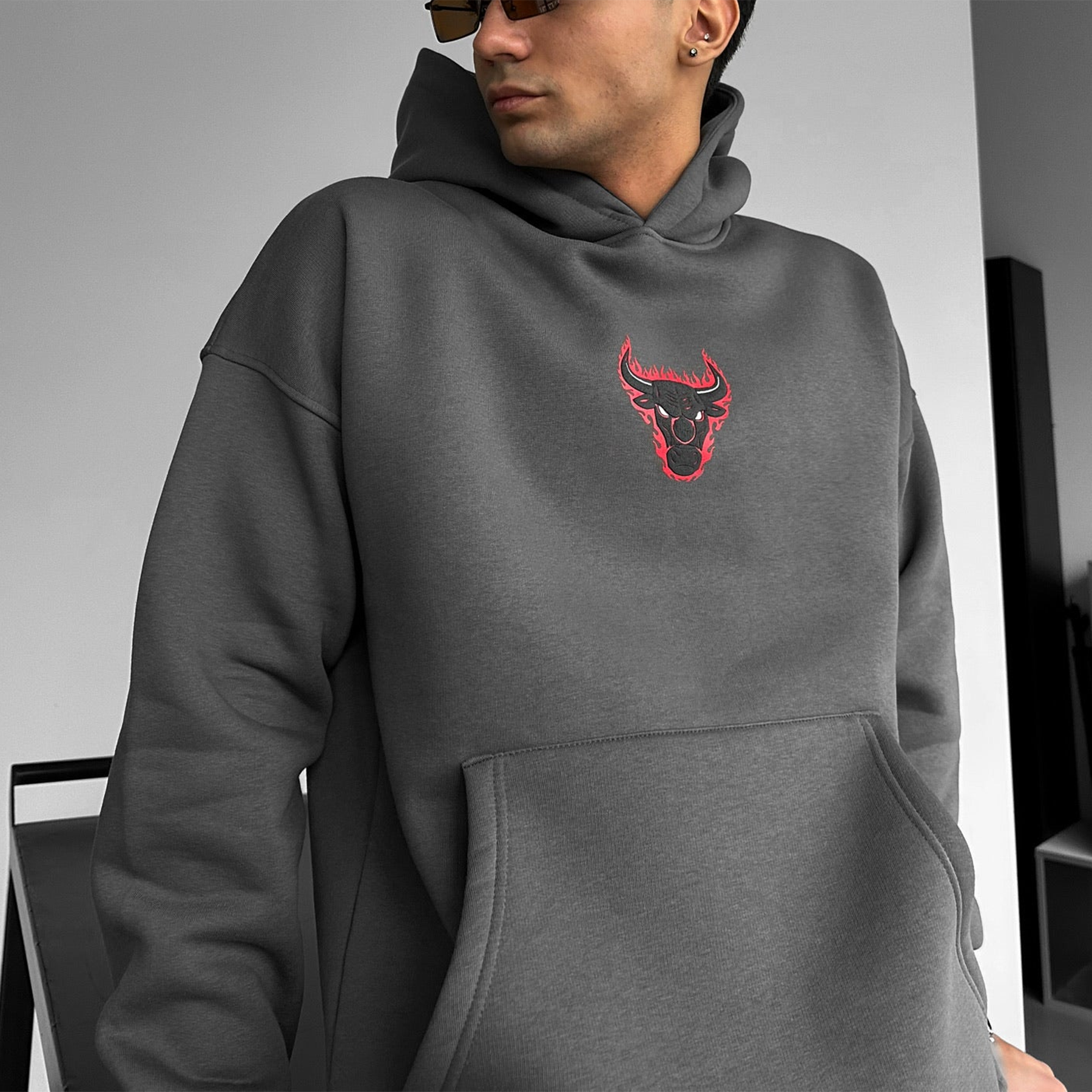 Oversize Bull Fearless Hoodie
