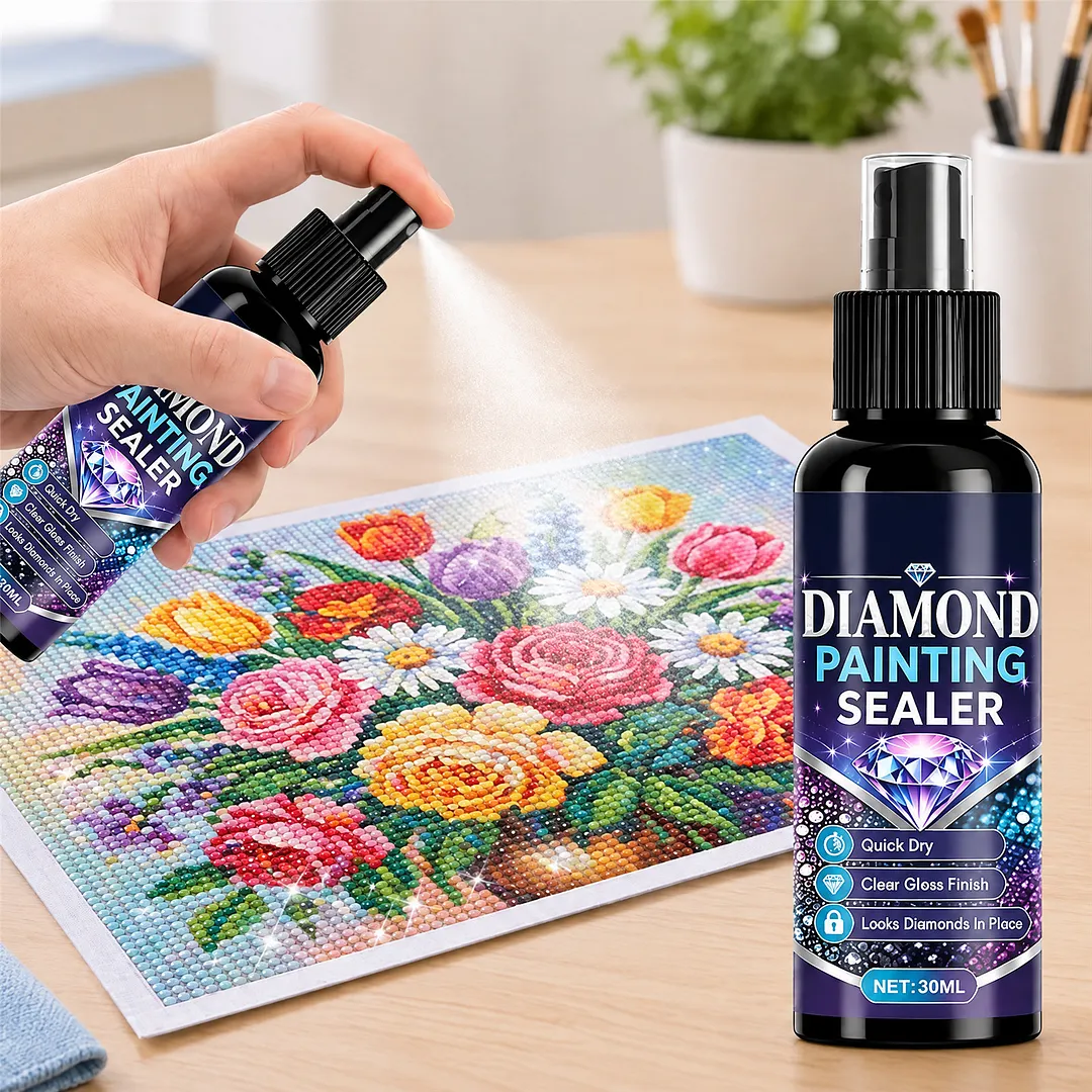 Diamond Painting Sealer Spray Quick Dry Clear Gloss Finish for Diamond Art
