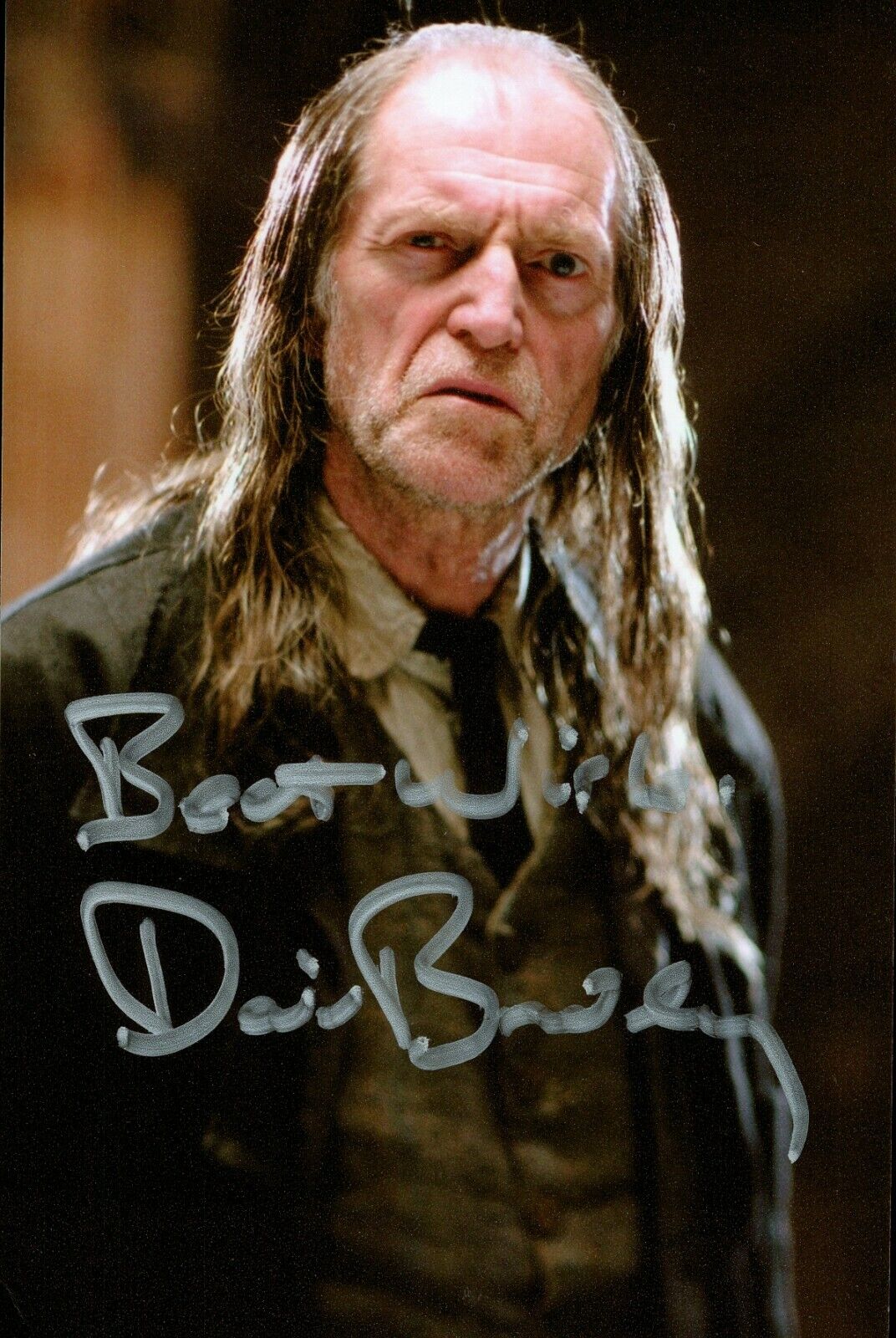 David Bradley Signed 6x4 Photo Poster painting Harry Potter Dr Who Autograph Memorabilia + COA