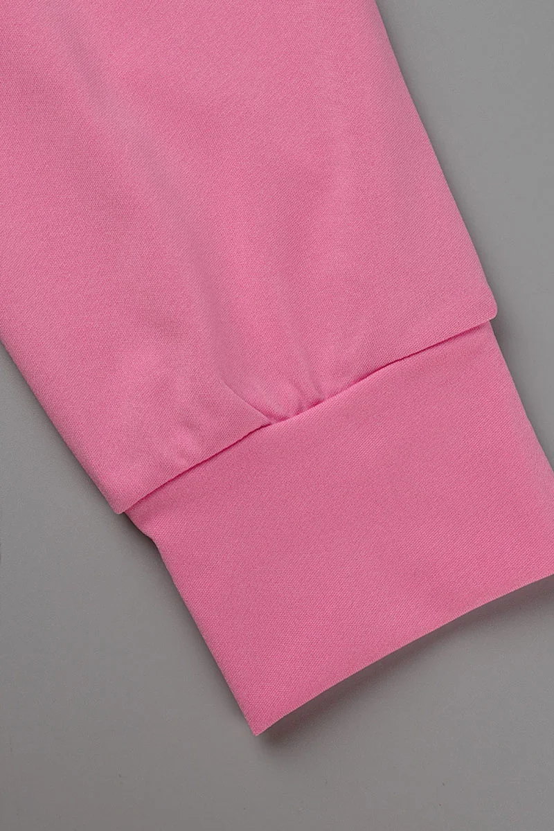 Rose Red Fashion Casual Print Patchwork O Neck Long Sleeve Two Pieces