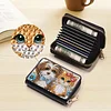 2pcs Cat Dog Pattern Diamond Painting Fashion Card Holder Compact Coin Purse