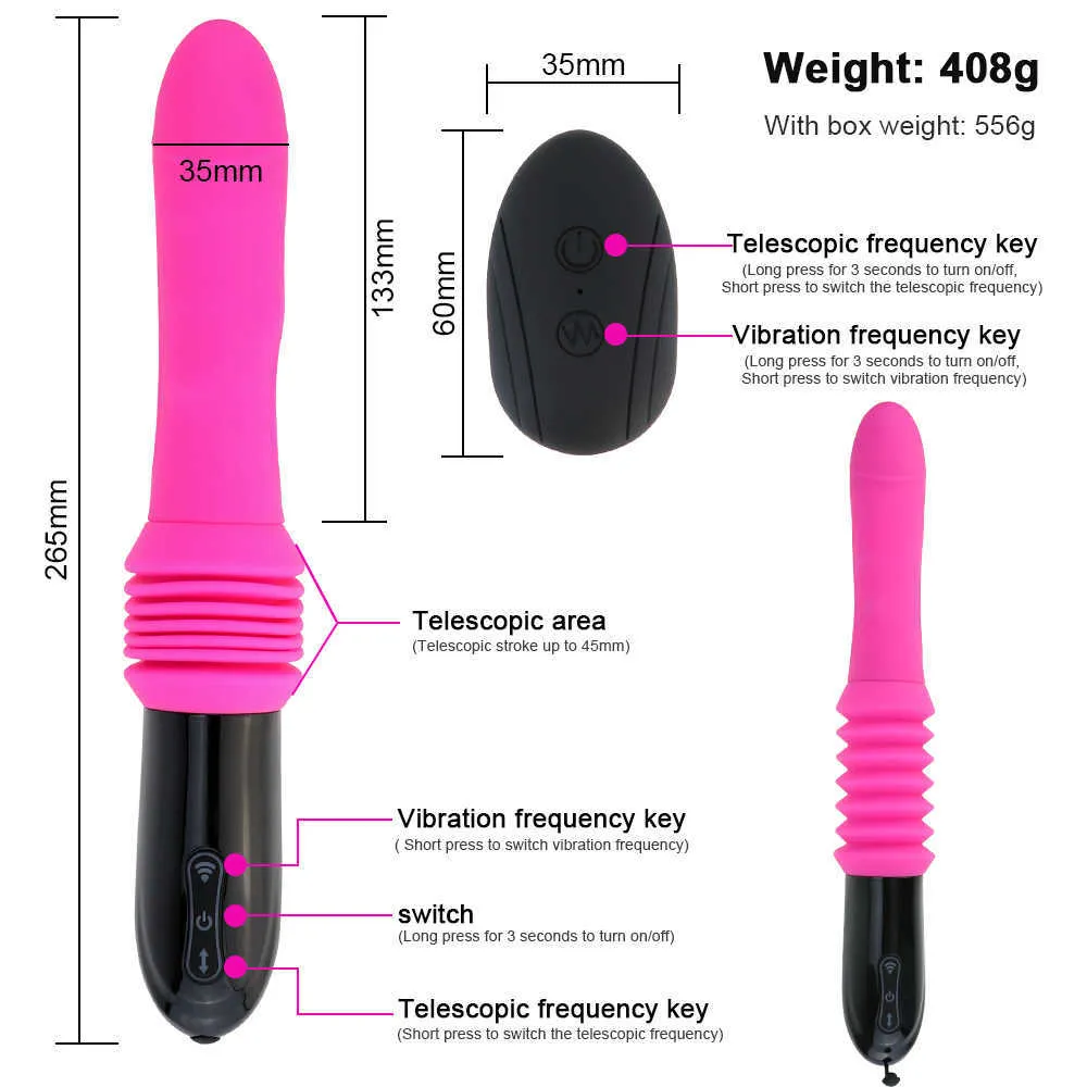 Thrusting G-spot Dildo Vibrator for Women