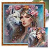 (Multi-Style) Girl And Animal-11CT Stamped Cross Stitch 50*50cm/19.69*19.69in tapestrymarket