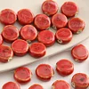 Retro Red Kiln Transmutation Pottery Clay Beads DIY Accessories