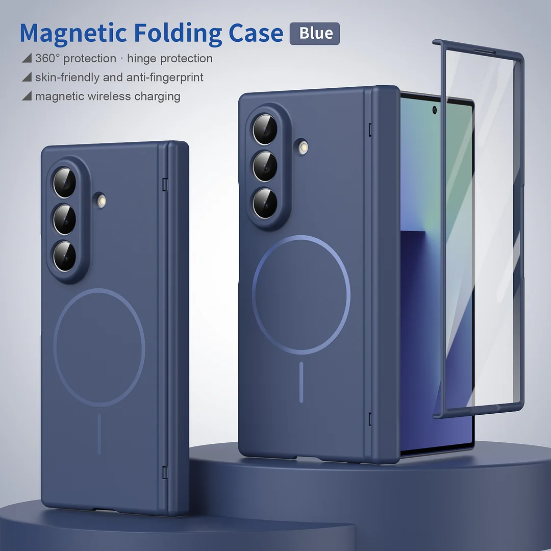 Suitable For Samsung Z Fold7/6 Mobile Phone Case W26 Magnetic Wireless Charging Fold5/4/3 Hinge Shell Film Full Cover