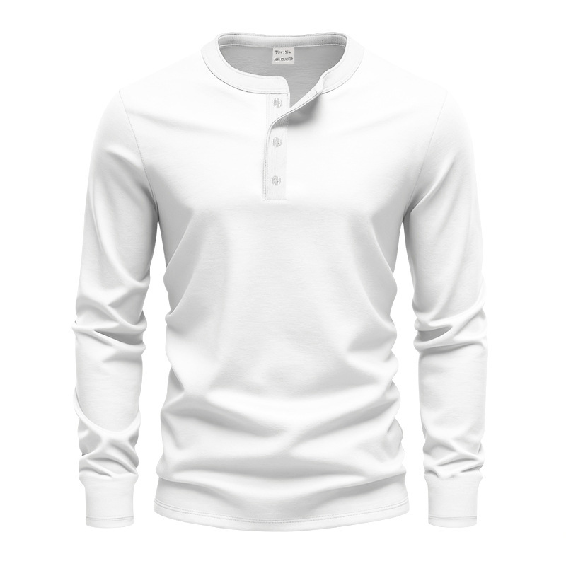 2025 New Men’s Spring/Autumn Long Sleeve T-Shirt, American Casual Loose Fit Top, Simple Design