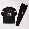 2021/2022 Psg Paris Saint-Germain Half-Pull Training Suit Black Set love fball