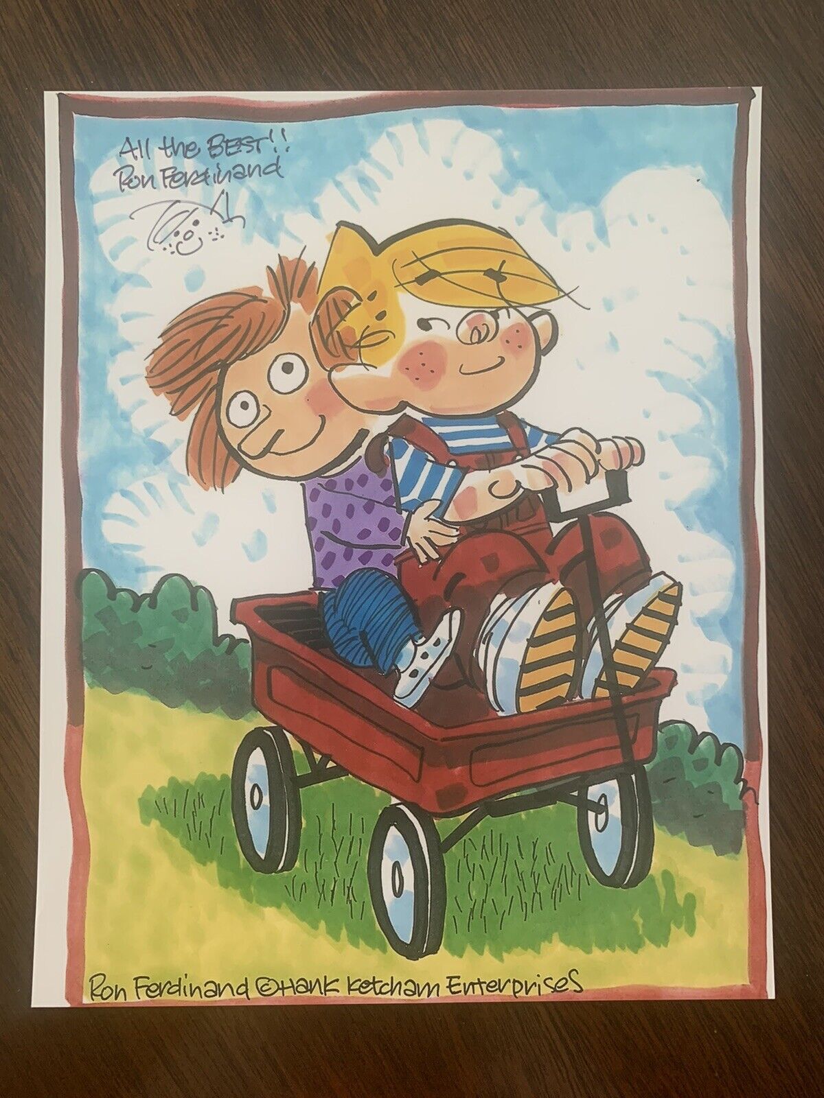 RON FERDINAND signed 8x10 Photo Poster painting DENNIS THE MENACE artist