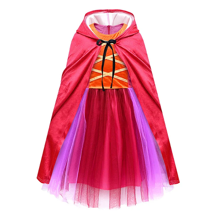 Kids Hocus Pocus Mary Sanderson Cosplay Costume Outfits Halloween Carnival Suit