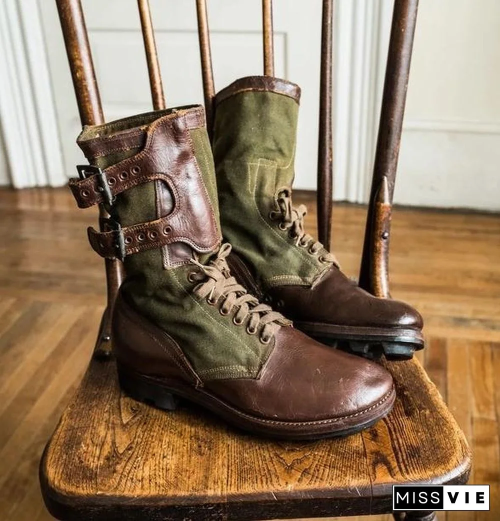 Original Design Leather Army Boots