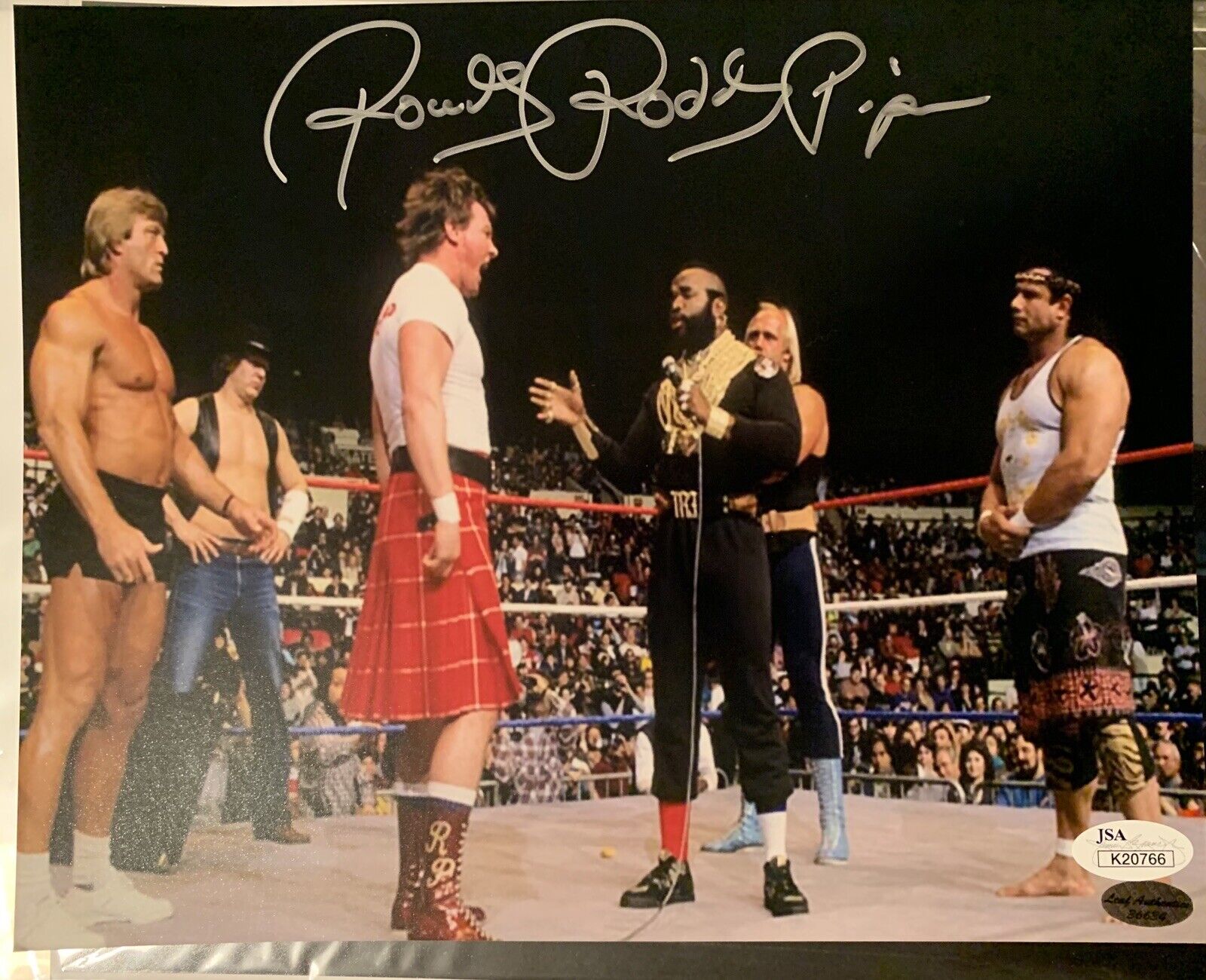 rowdy roddy piper Signed 8x10 Photo Poster painting Pic Auto Jsa Coa