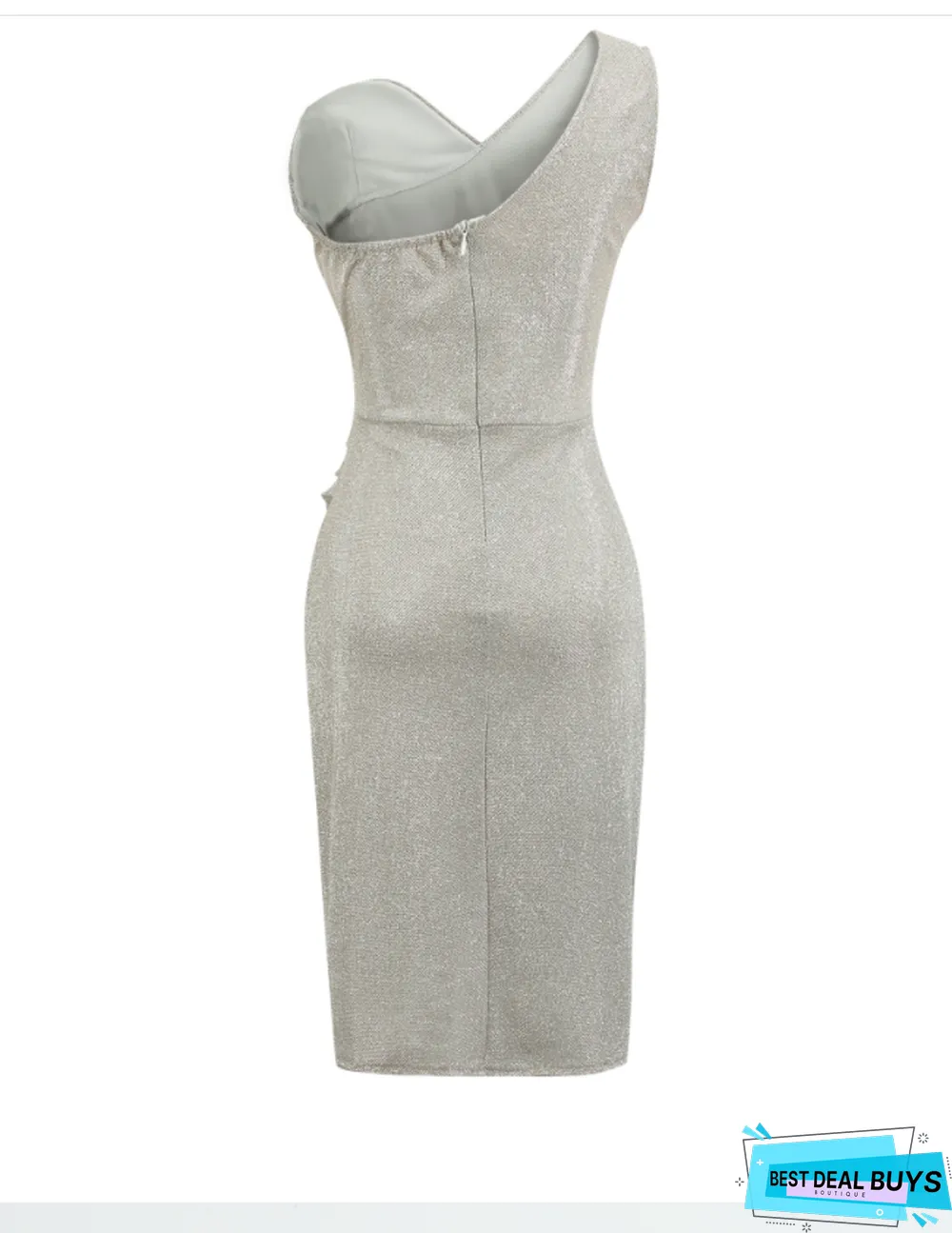 Sequins Spaghetti Strap Ruched Backless Dress