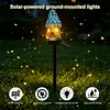 LED Solar Fairy-Tale Mushroom Cottage Garden Light Auto On/Off Resin Mushrooms Ground Decor Lights Weather-Proof Solar-Powered Resin Mushrooms Statue Lamp for Yard Patio Pathway Lawn Flower Bed