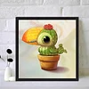 Cartoon Animal Cactus 30*30CM(canvas) full round drill diamond painting