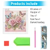 (US Only)4Pcs 30x30cm Flower 5D DIY Special Shape Crystal Partial Diamond Painting Kit