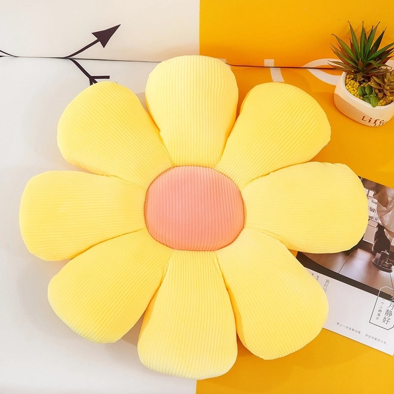 Cross-border Same Style Little Daisy Flower Cushion Flower Plush Pillow Seat Cushion Plush Afternoon Nap Pillow Backrest Cushion