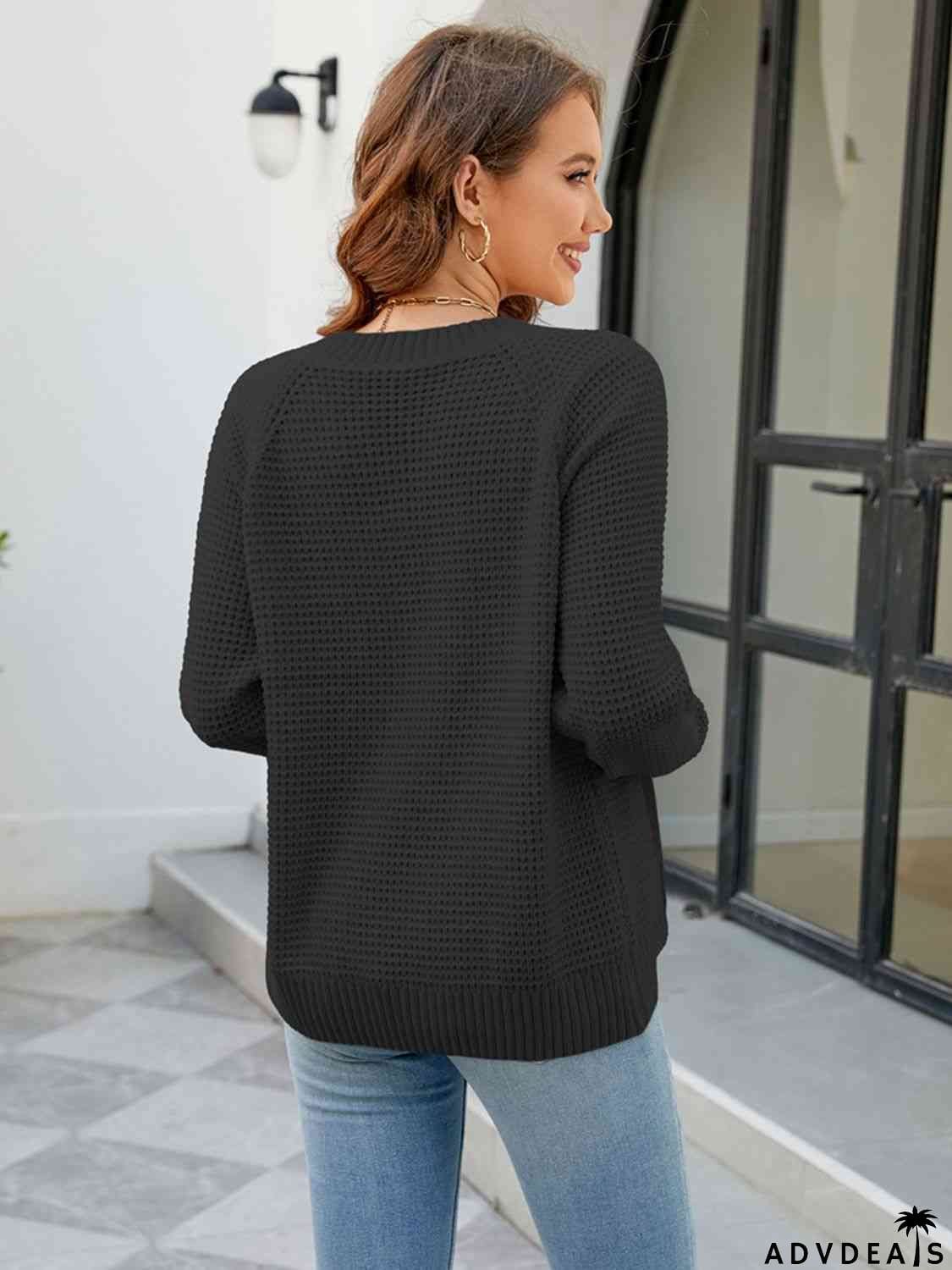 Zip-Up Round Neck Cardigan