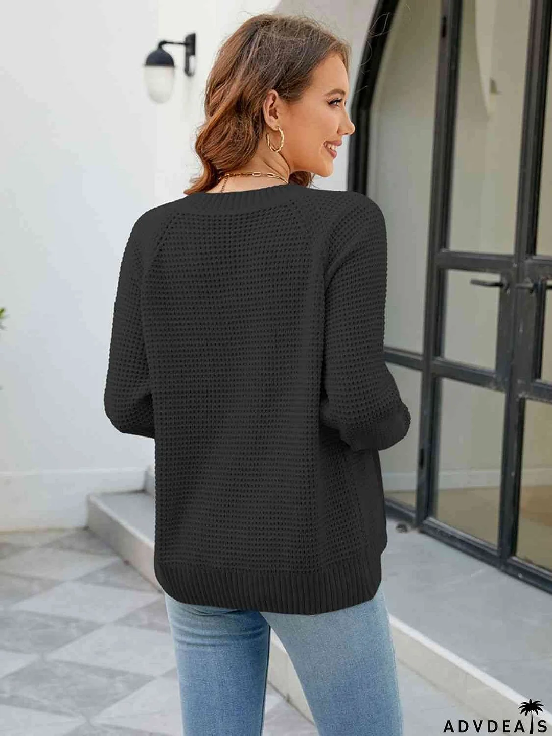 Zip-Up Round Neck Cardigan