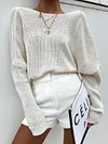 Loose  Casual Backless Knitting Sweatshirt