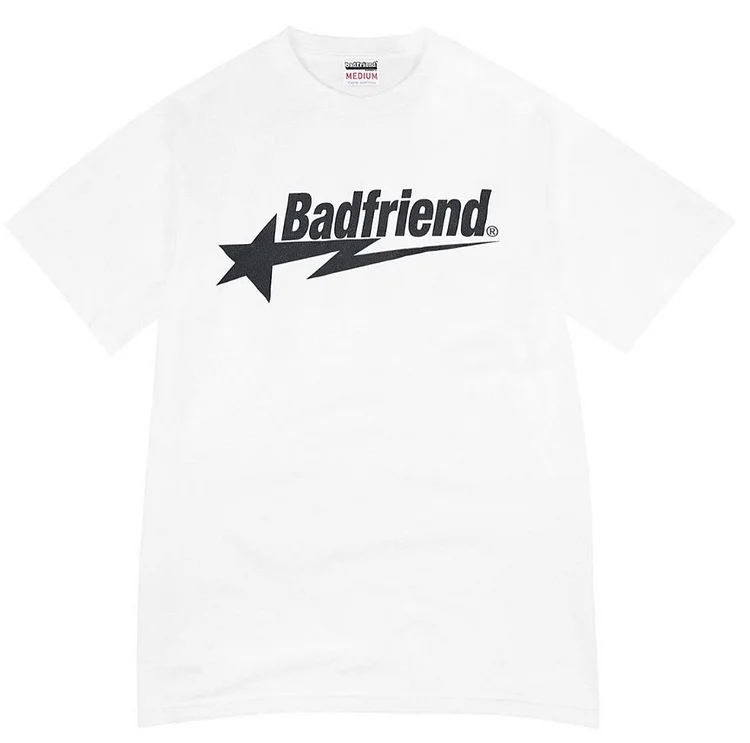 Y2k Hip Hop Letter Printed T-Shirt Badfriend Printed Oversized Loose Tops at Hiphopee