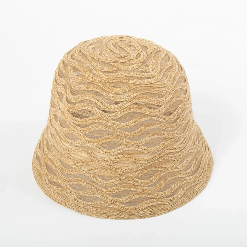 Women’s Vacation Minimalist Waves Wide Eaves Bucket Hat