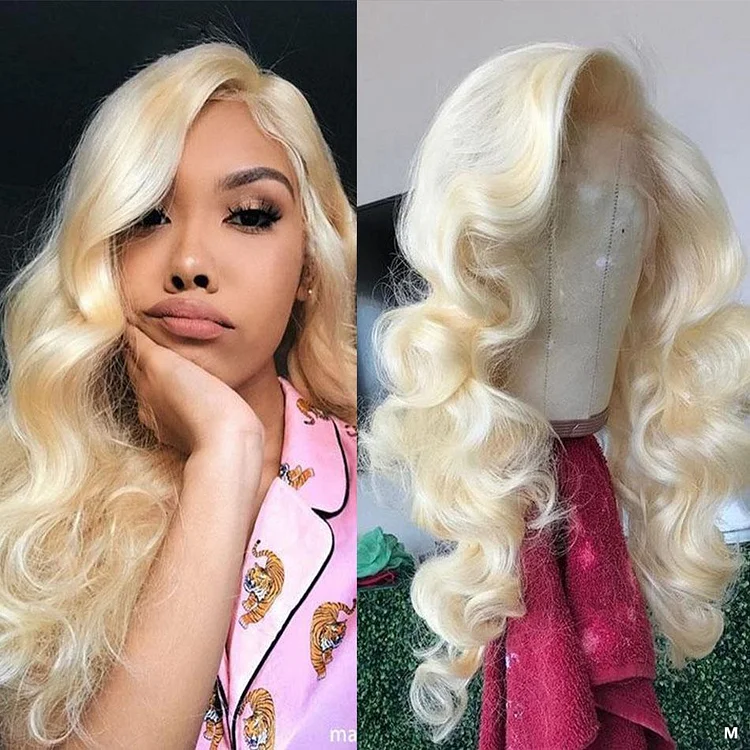 Brazilian Body Wave Wig 613 Lace Front Wig 13x4 Blonde Lace Front Human Hair Wigs for Black Women Pre Plcuked Non-Remy Jazz Star