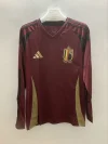 2024 Belgium Long Sleeve Soccer Jersey Home
