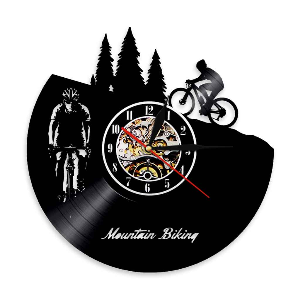 

Mountain Biking - Vinyl Record Wall Clock - Without LED, 501 Original